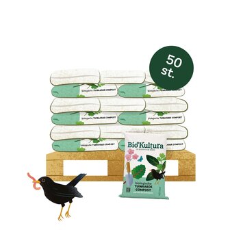 Pallet zakken biologische tuinaarde-compost 40l - 50 stuks