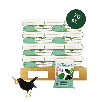 Pallet zakken biologische tuinaarde-compost 40l - 70 stuks