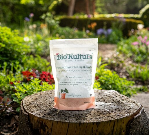 Plantaardige voedingskorrels voor kamerplanten en potplanten (500 gram)